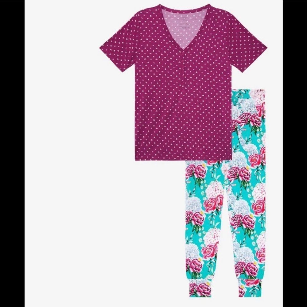 Posh Peanut Eloise Women's Short Sleeve Loungewear - Picture 1 of 2
